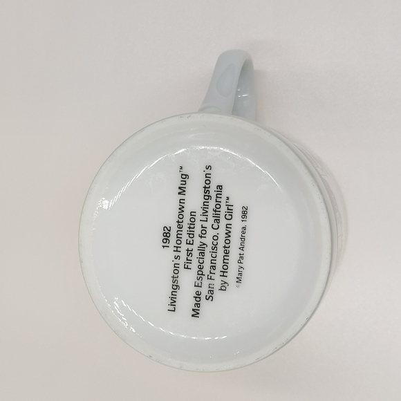 San Francisco, CA 1982 Livingston's Hometown Mug First Edition Mary Pat Andrea - Picture 7 of 7